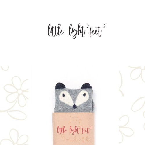 Whimsical logo for Little Light Feet (children's fashion)