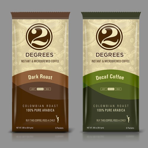 Help a small food company with a big mission to design a new line of coffee packages.