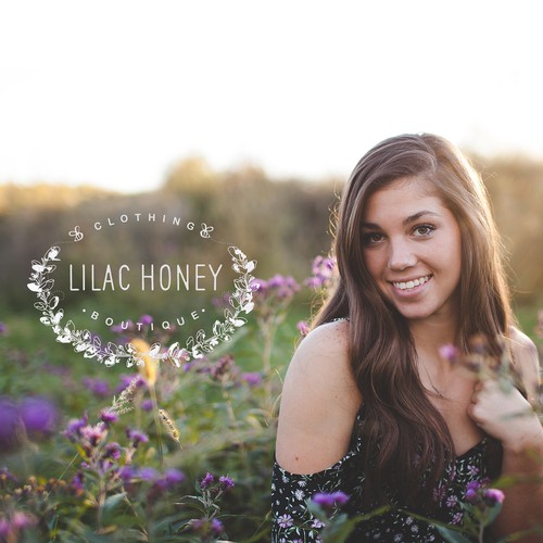 A logo for ''Lilac Honey'', an online clothing boutique.
