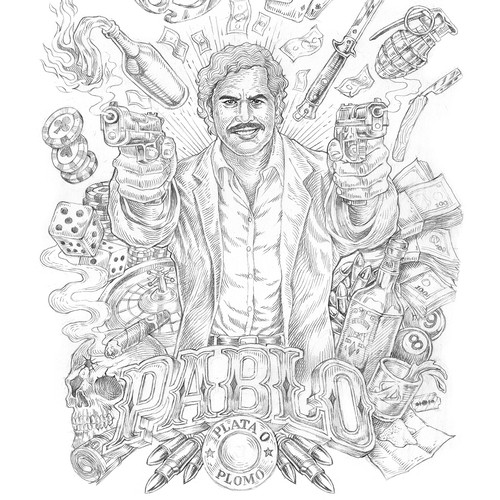 Pablo Escobar illustration