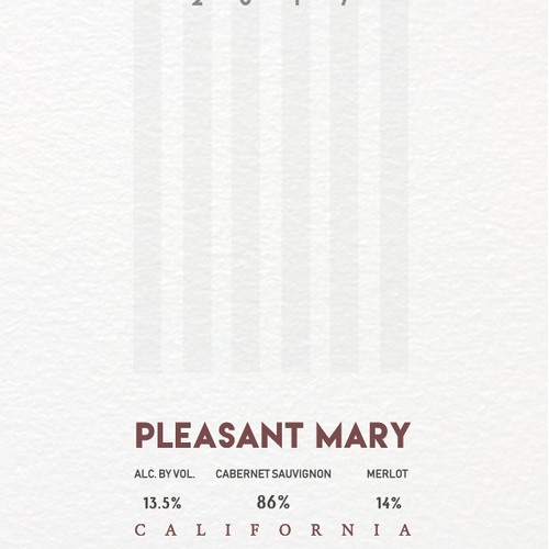 Wine label Pleasant Mary