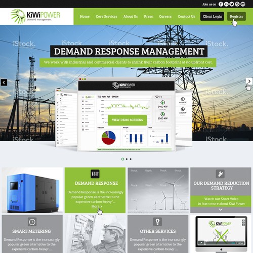 Create award winning green energy efficient company website