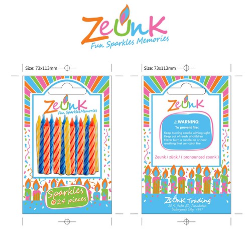 Zeunk Candles Label Developments