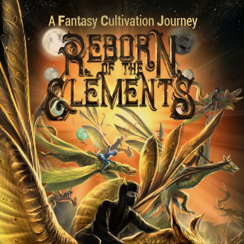 illustration book cover, reborn of the elements book 2