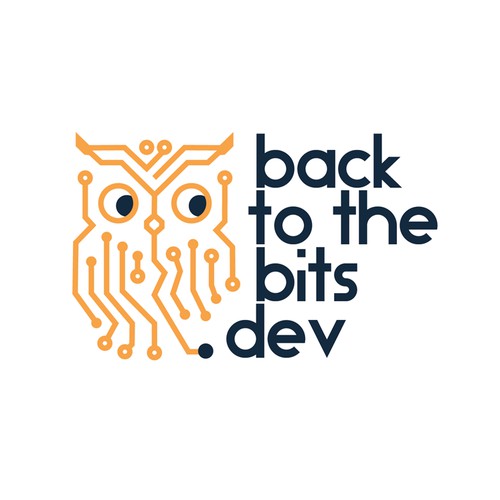 Owl-themed logo for backtothebits.dev