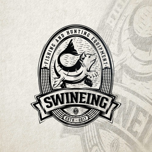 Retro, but whimsical logo for Swineing