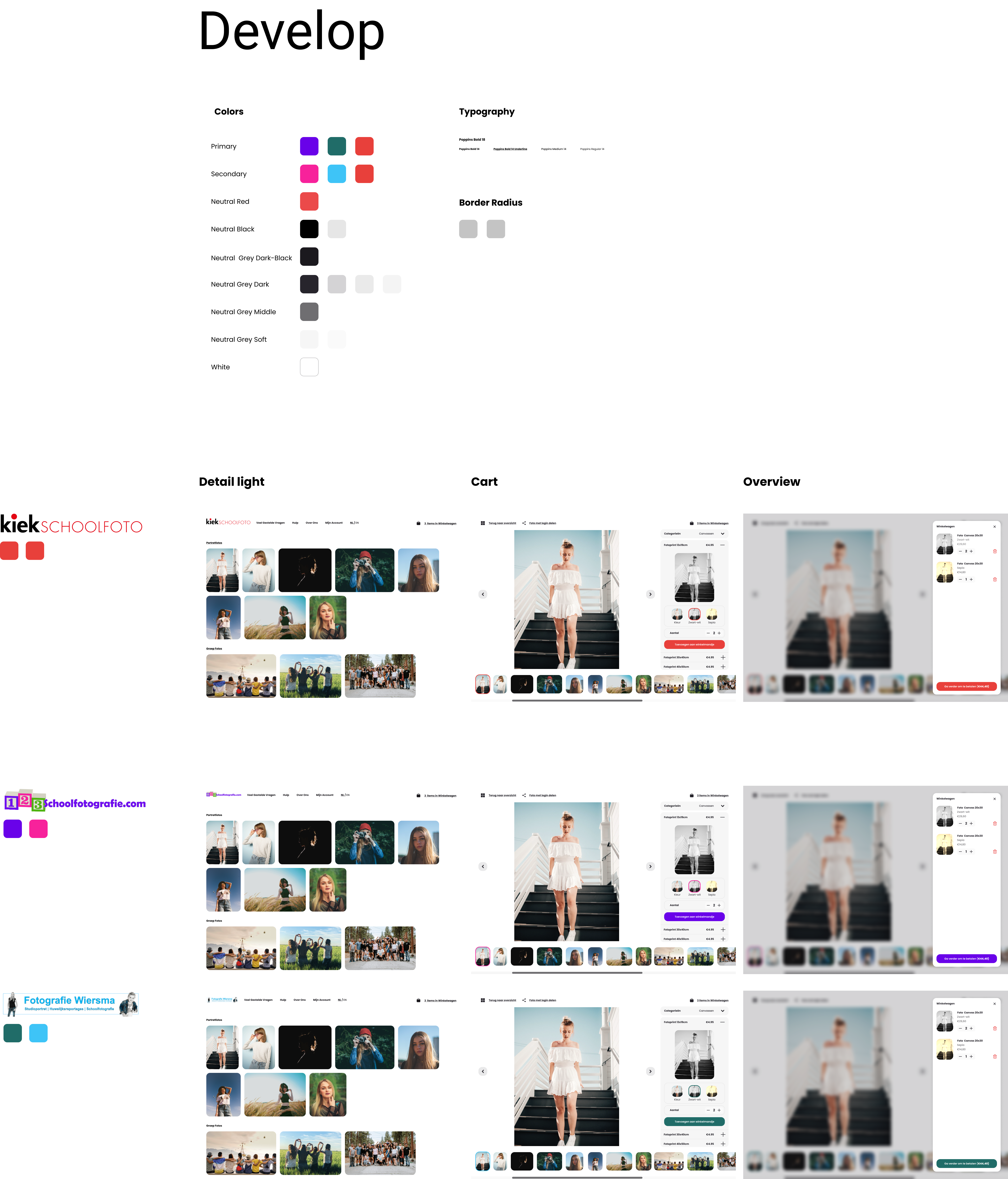 Webshop Redesign for a photographer platform