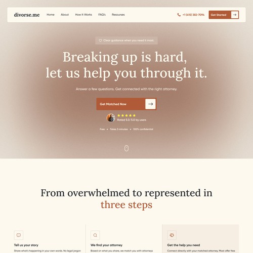 Modern Web Experience for a Divorce Services Directory