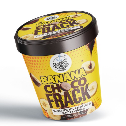 Packaging Design for Jack & Kings Banana Choco Frack
