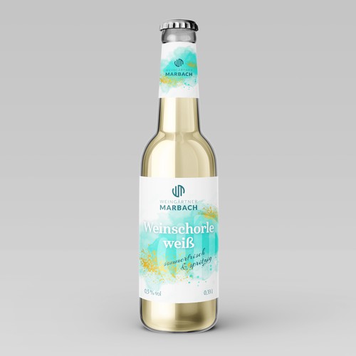 Weingärtnerei Marbach Etiketten-Design "Weinschorle weiß"