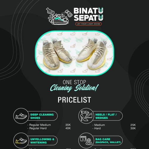 Shoes Cleaner Pricelist