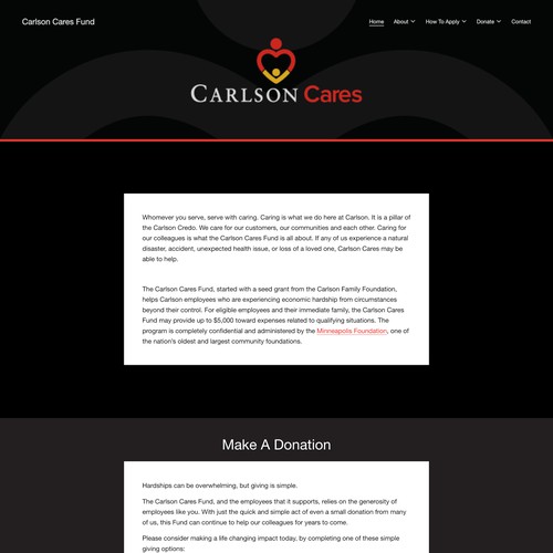 Carlson Cares Donation Design