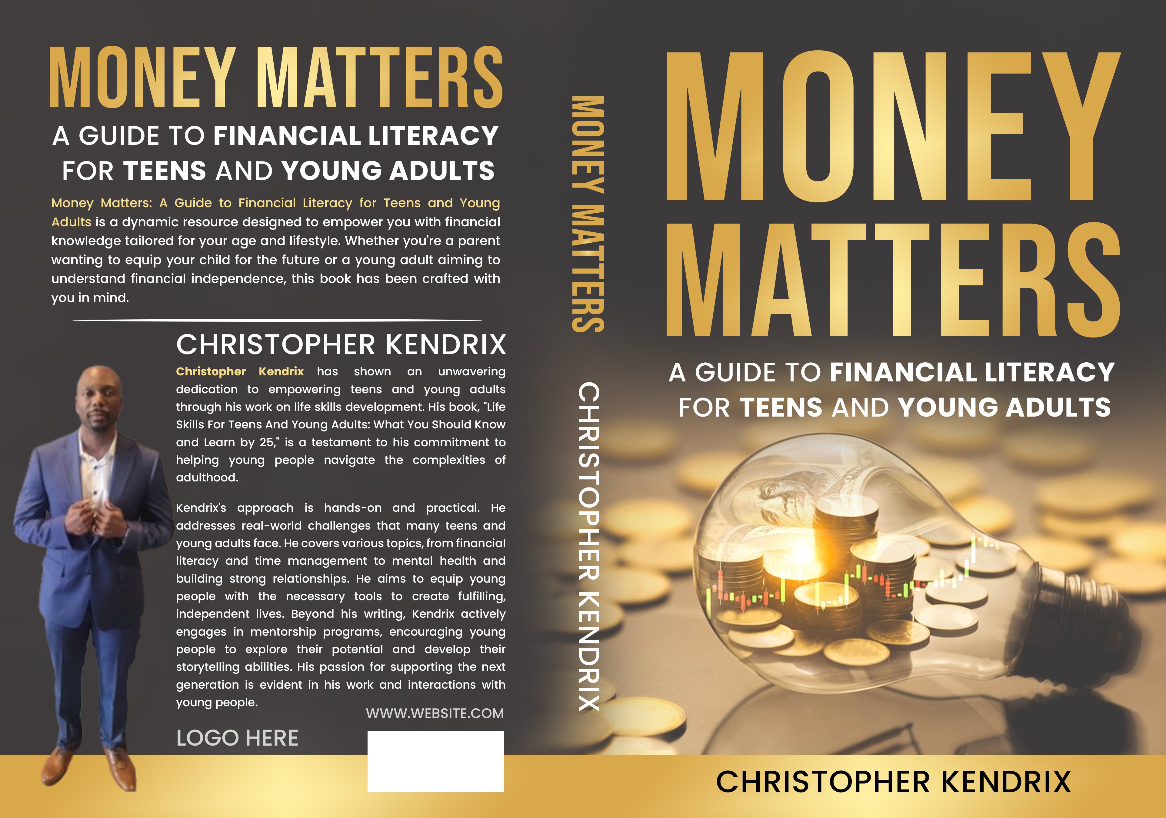 Looking for a book cover for  Money Matters: A Guide to Financial Literacy for Teens and Young Adult
