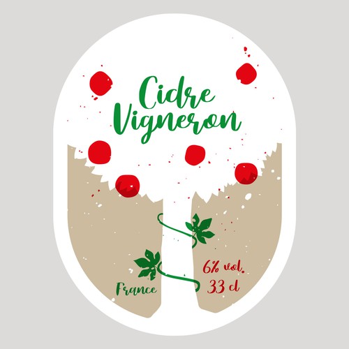 Label for a bottle of cider