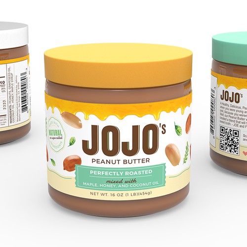 JOJO's Peanut Butter Label Design