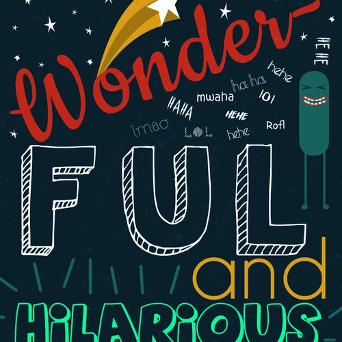 Cool images and fonts for the words "WONDERFUL & HILARIOUS"