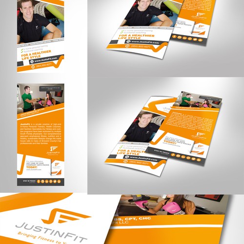Create a high-end brochure for fitness company
