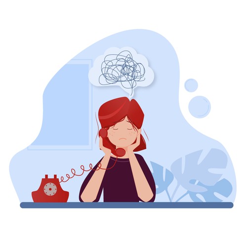  Illustration for online psychological help