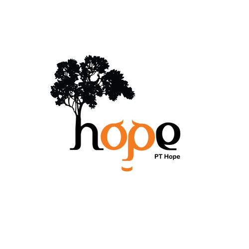 Optimistic, inspiring logo for a nonprofit to benefit orangutans in Borneo