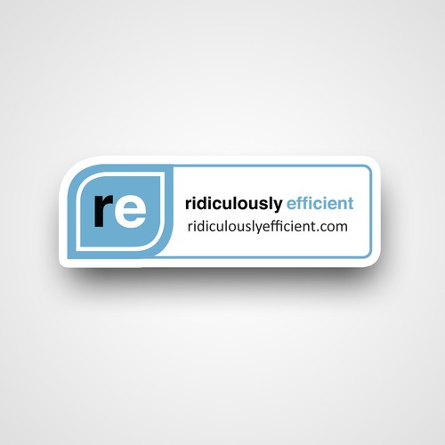 minimalist logo sticker for Ridiculously Efficient