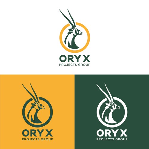 Oryx antelope inspired logo for a land development company