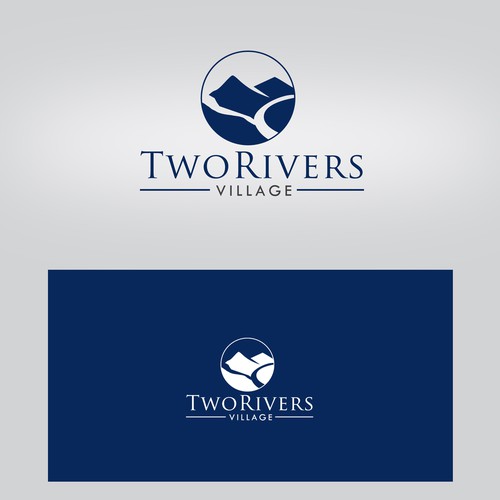 Two Rivers Village logo - a housing community where the Eagle and Colorado rivers meet. 