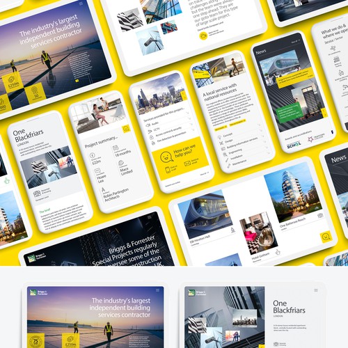 Web design for a leading UK construction company