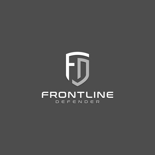 Frontline Defender Virus Protection logo design