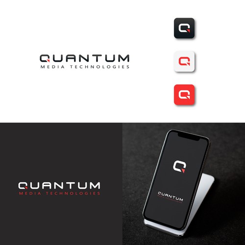 professional, minimalist logo Quantum Media Technologies