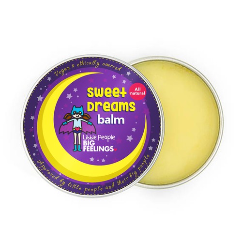 Children's sleep balm label