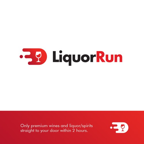 Logo for liquor/spirits fast delivery service.