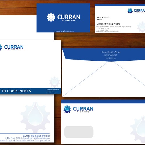 stationery for Curran Plumbing Pty Ltd