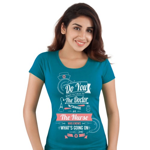 Text Based Shirt For Nurses