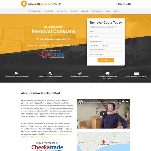 Removal Company Squarespace Website Design & Development