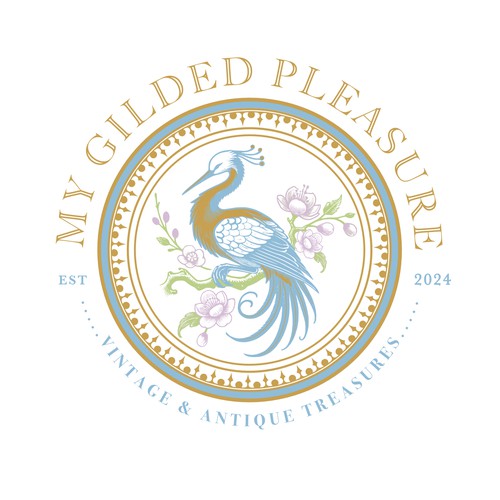 Vintage inspired logo for an antique shop