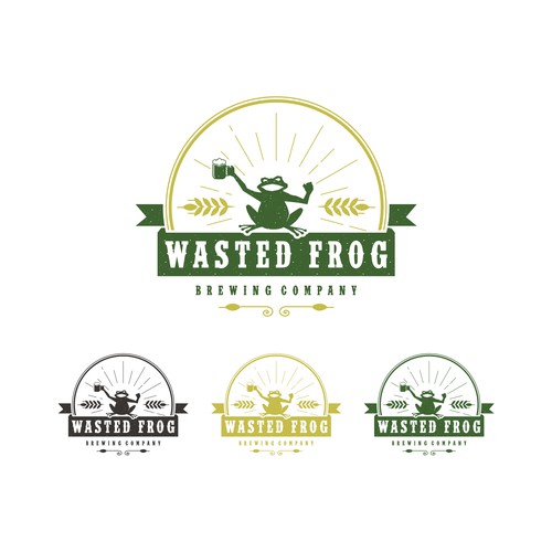 classic logo for WASTED FROG BREWING COMPANY