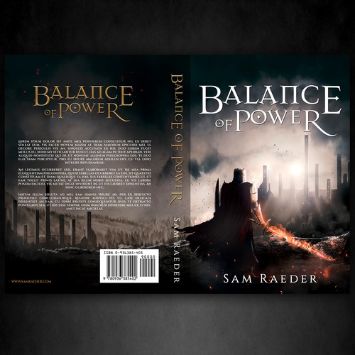 Book cover design for a dark fantasy novel