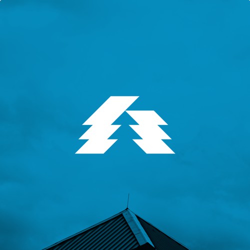 Blue Pine Roofing Logo Concept