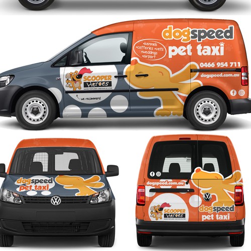 DOGSPEED TAXI Van Wrap Design 