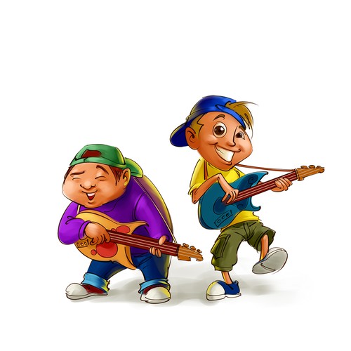 Singing cartoon boys 