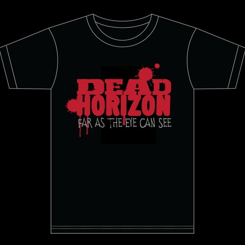 Horror Novel logo, Zombie fiction called Dead Horizon