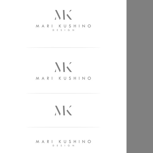 simple but sophisticated logo for interior design firm Mari Kushino Design.