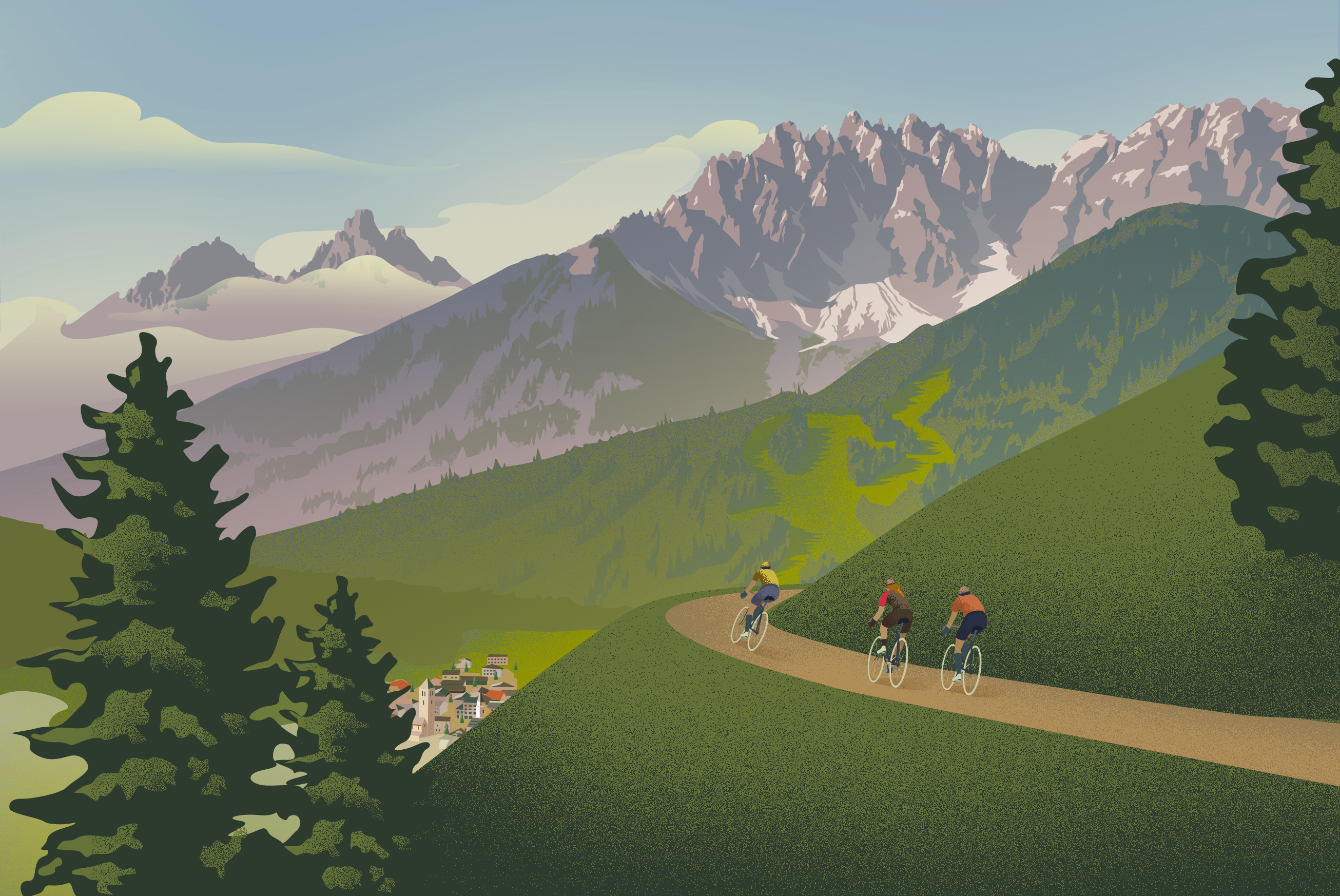 Poster for Eroica Dolomiti, Vintage Cycling Event