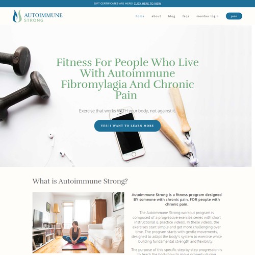 Health Membership Website on Squarespace