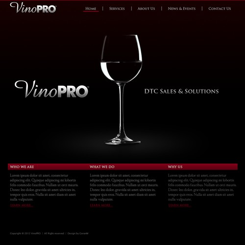 WINE SITE!! VinoPRO website design