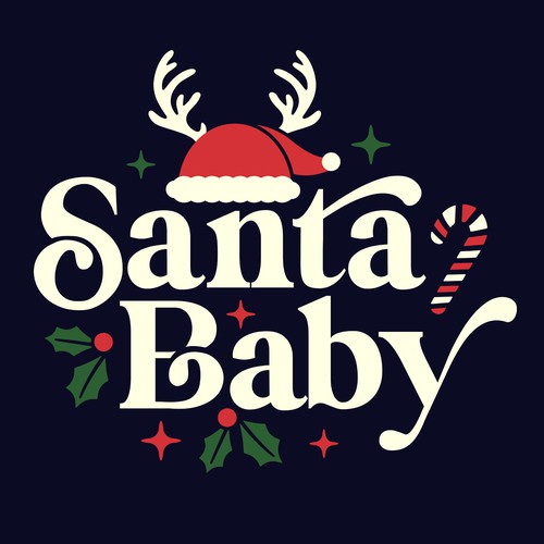 Santa baby t-shirt design