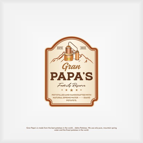 Gran Papa’s Vodka Label