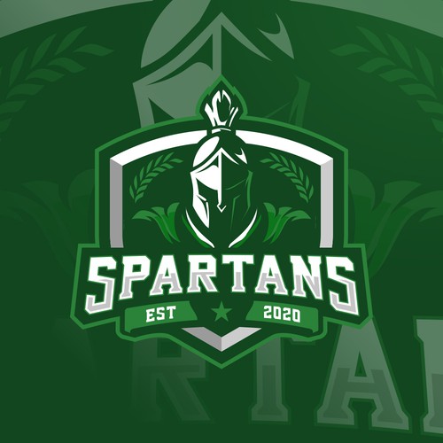 Athletic Spartan Head Logo for new Charter school