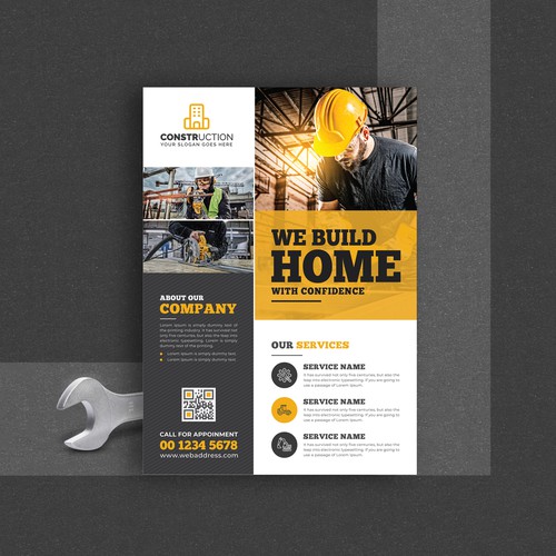 Construction Flyer Design for Builders, Contractors, Real Estate & Renovations