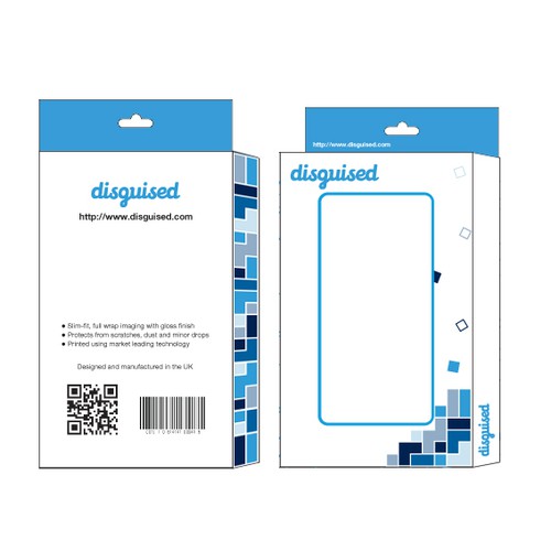 Create modern & stylish phone case packaging for high-end phone case company "disguised"